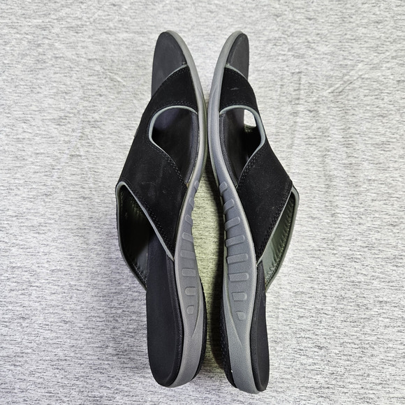 Spenco Kholo Mens 13 Orthotic Slides Sandals Slip On Black Arch Support Carbon - Picture 10 of 16